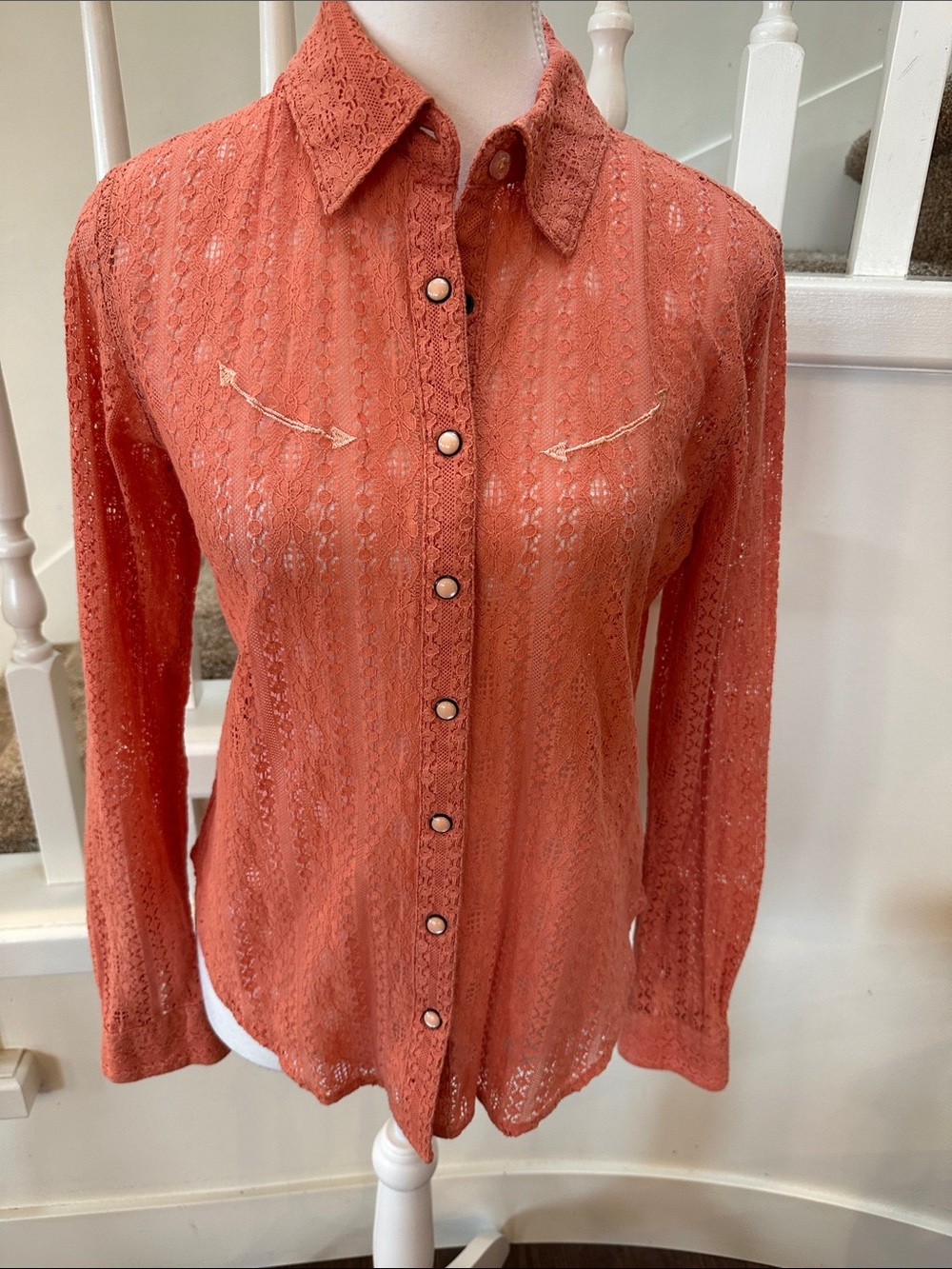 Cruel denim lace shirt